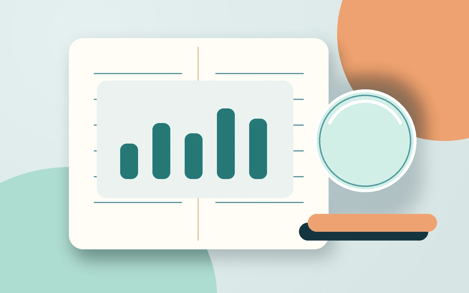 Calm weekly chart in an open journal for tracking changes over time